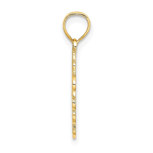 14K MOM in Heart Charm