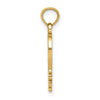 14K #1 MOTHER in Heart Frame Charm
