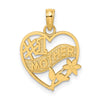 14K #1 MOTHER in Heart Frame Charm