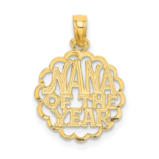 14K NANA OF THE YEAR Charm