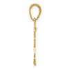 14K Little Girl Walking with Flowers Pendant