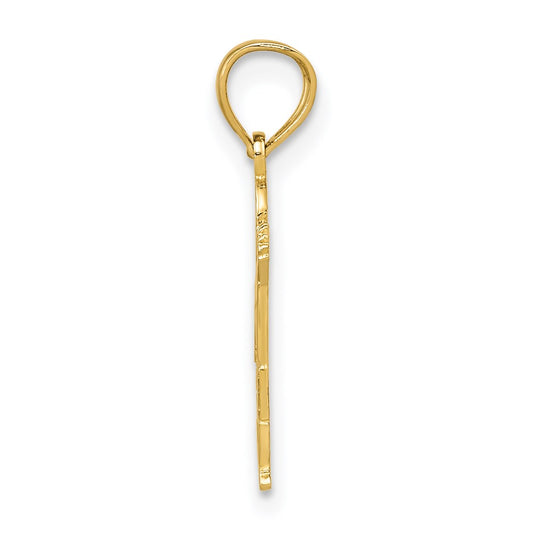 14K Boy Waving with Heart on Pocket Charm