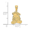 14K Dressed Up Teddy Bear Charm