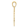 14K Cut-out Head Dress Pendant