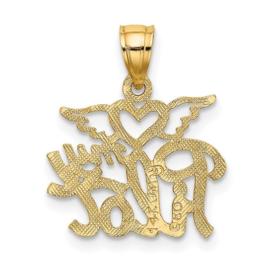 14K HEART MY PILOT Charm