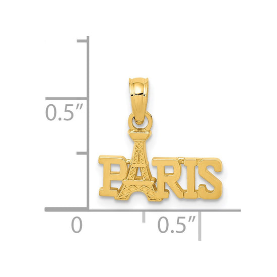 14K PARIS With Eiffel Tower Pendant
