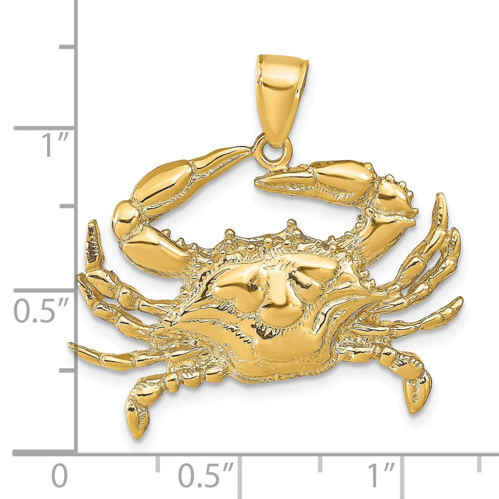 Gold Polished Crab Pendants