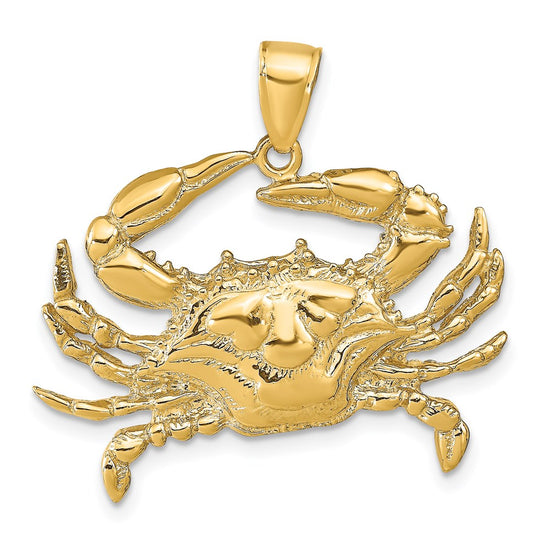 Gold Polished Crab Pendants