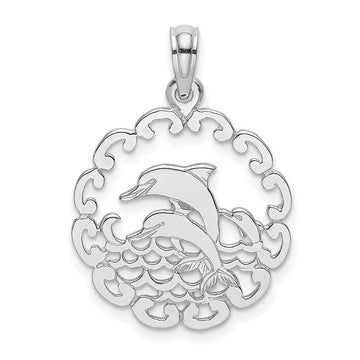 Gold Polished Dolphin Pendants
