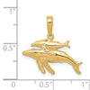 Gold Polished Whale Pendants