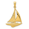 Gold Polished Sailboat Pendant
