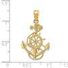 Gold Polished Anchor Pendants