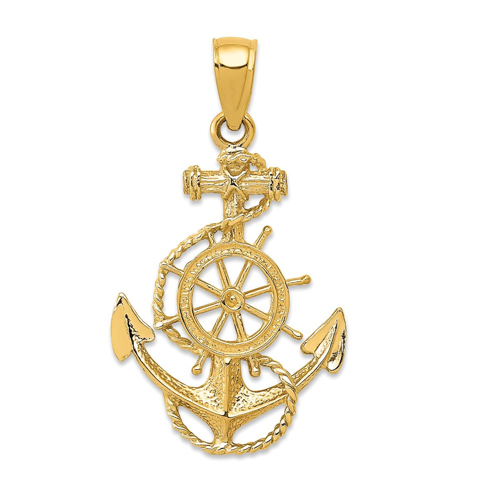 Gold Polished Anchor Pendants