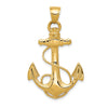 Gold Polished Anchor Pendants