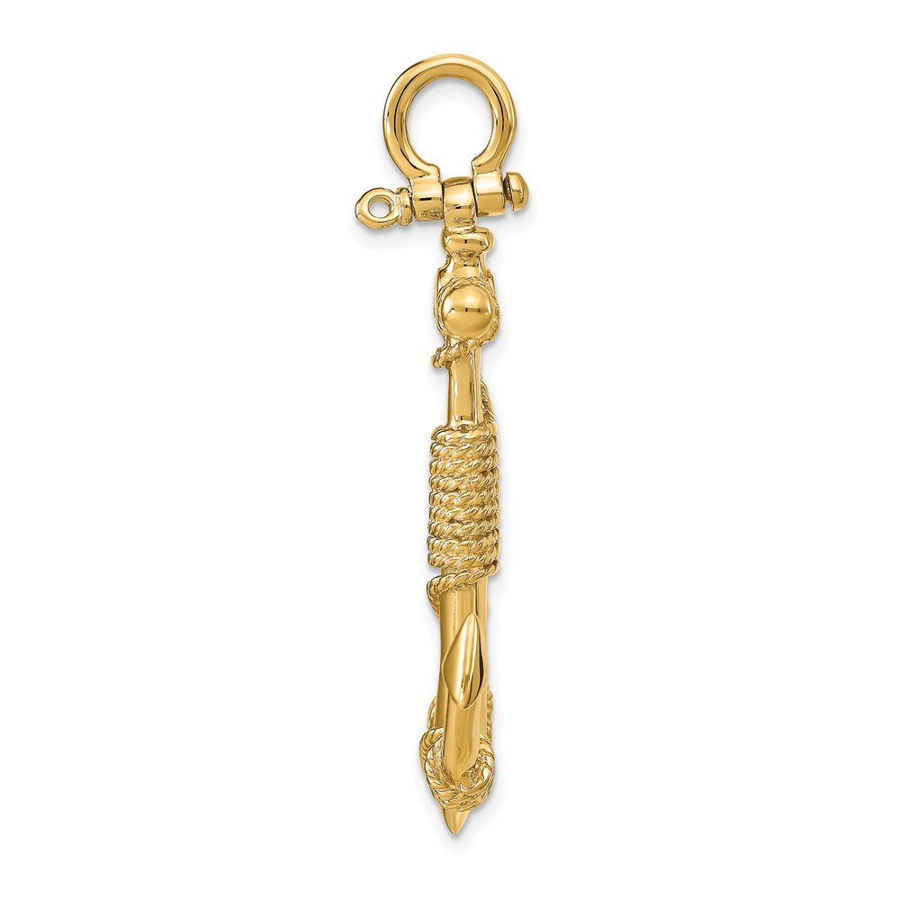 Gold Polished Anchor Pendants