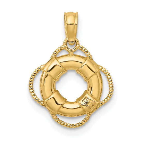 14K 3-D Life Preserver Charm