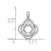 14K White Gold 3-D Life Preserver Pendant