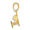 14K 3-D Lounge Beach Chair with Umbrella Pendant
