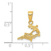 14K 3-D Lounge Beach Chair with Umbrella Pendant