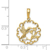 Gold Polished Hummingbird Pendants