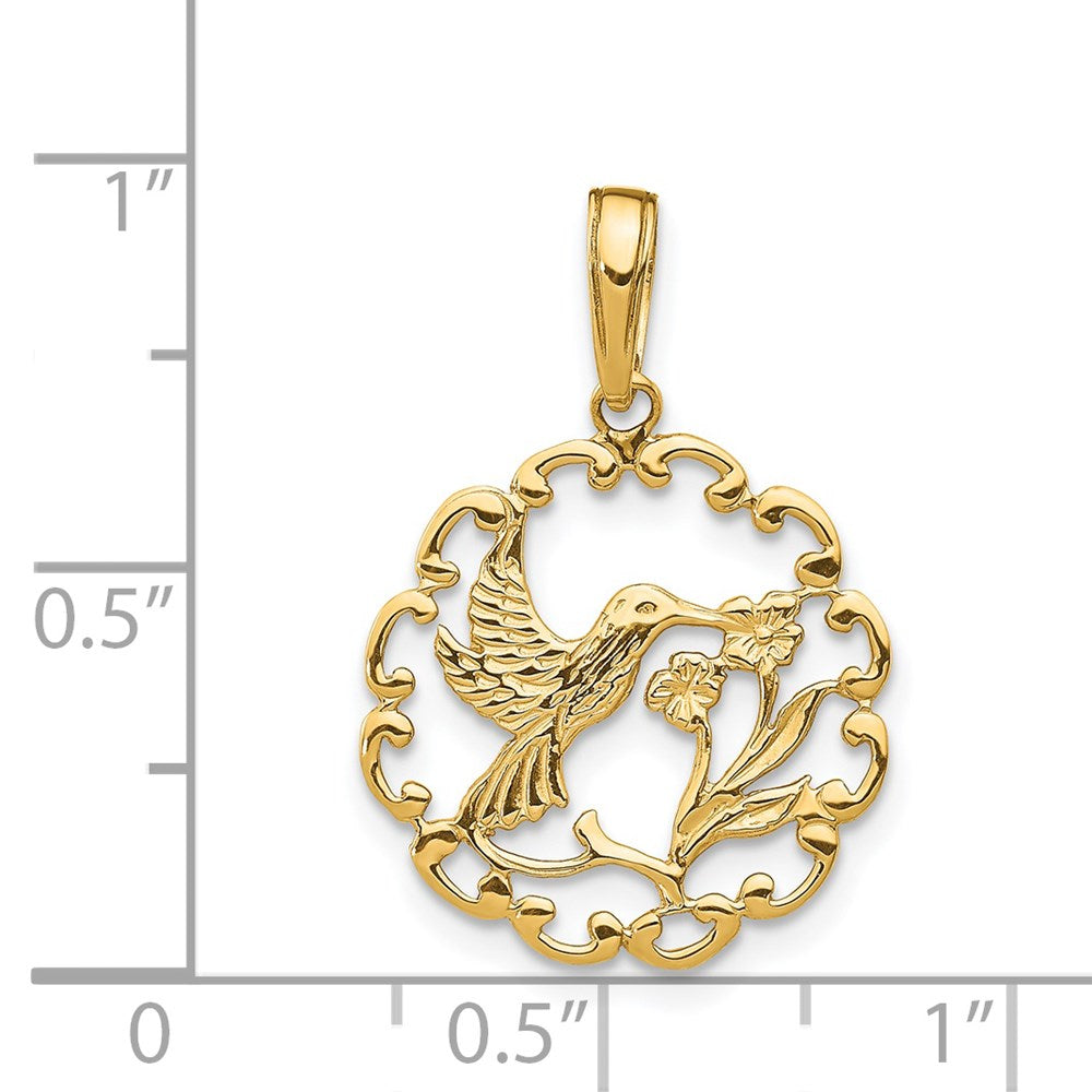 Gold Polished Hummingbird Pendants
