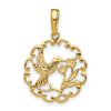 Gold Polished Hummingbird Pendants