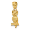 14K 3-D Owl Pendant