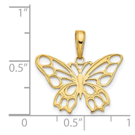 Gold Polished Butterfly Pendants