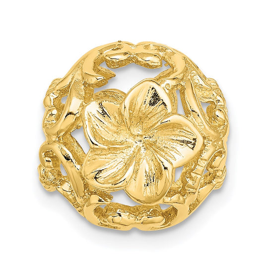 14K 3-D Cut-out Flower Bead Slide