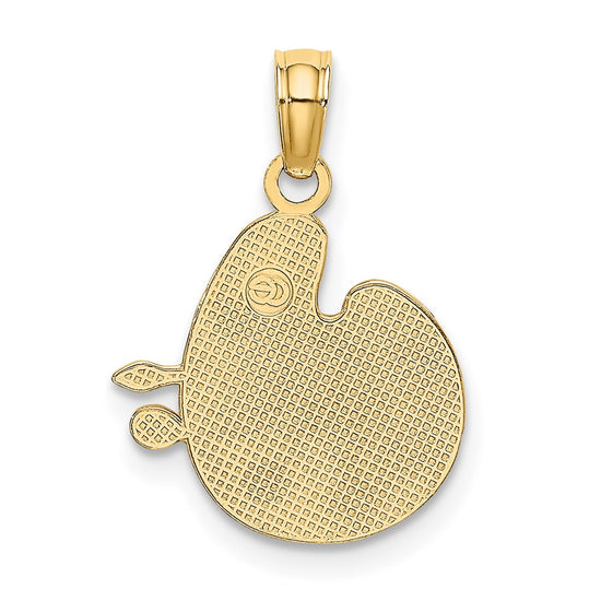 14K Artists Paint Palette and Brushes Charm