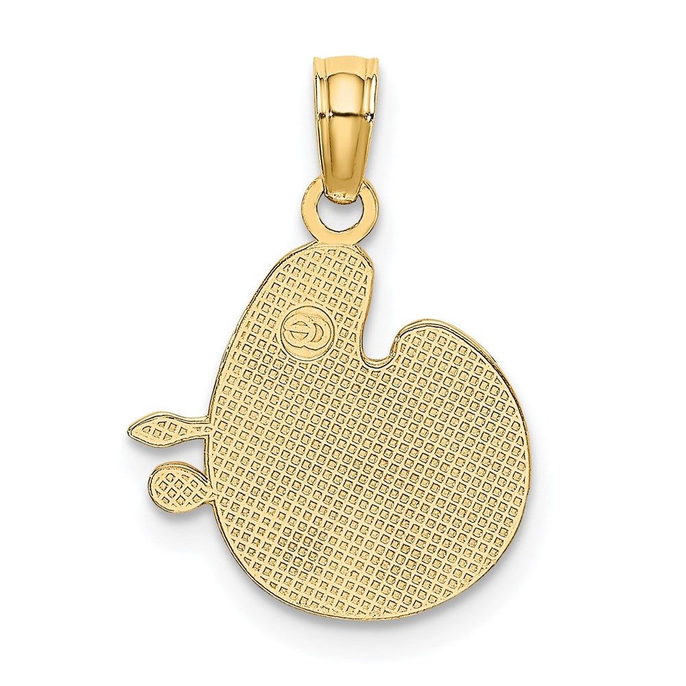 14K Artists Paint Palette and Brushes Charm