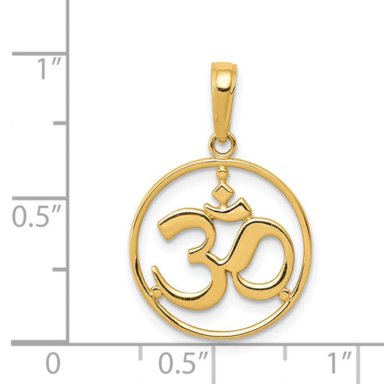 Gold Polished Om Pendants