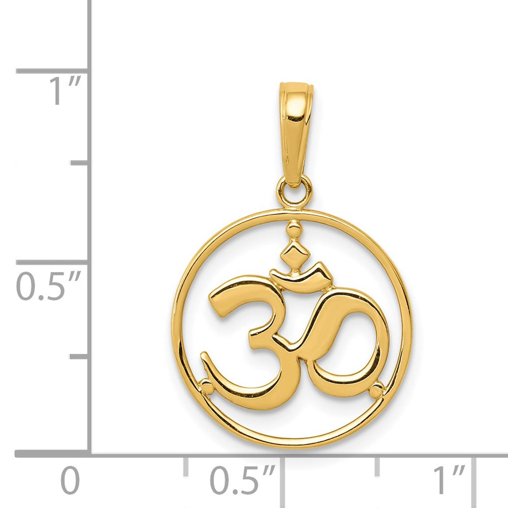 Gold Polished Om Pendants