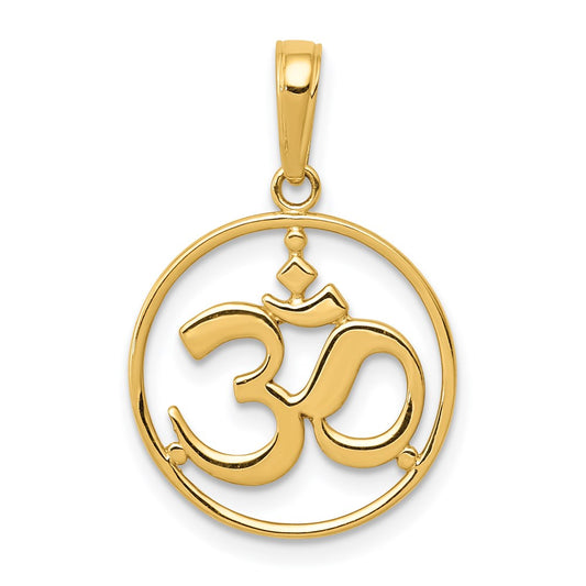 Gold Polished Om Pendants