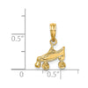 14K 3-D Roller Skate Charm