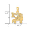 14K I HEART with Roller Skate Charm