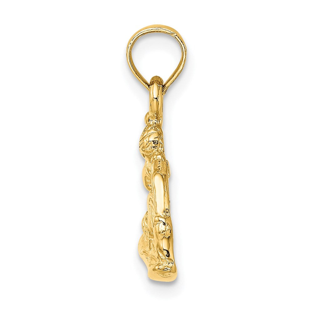 Gold Polished Snowboarding Pendants