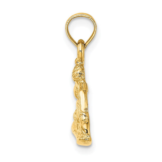 14K Snowboarder Charm