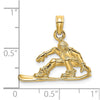 Gold Polished Snowboarding Pendants
