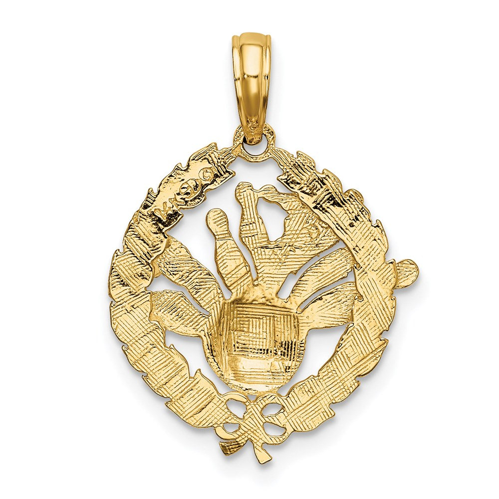 Gold Polished Bowling Pendants