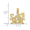 14K SOFTBALL MOM with Bat And Ball Charm
