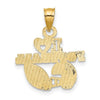 14K I HEART FOOTBALL with Helmet and Ball Charm