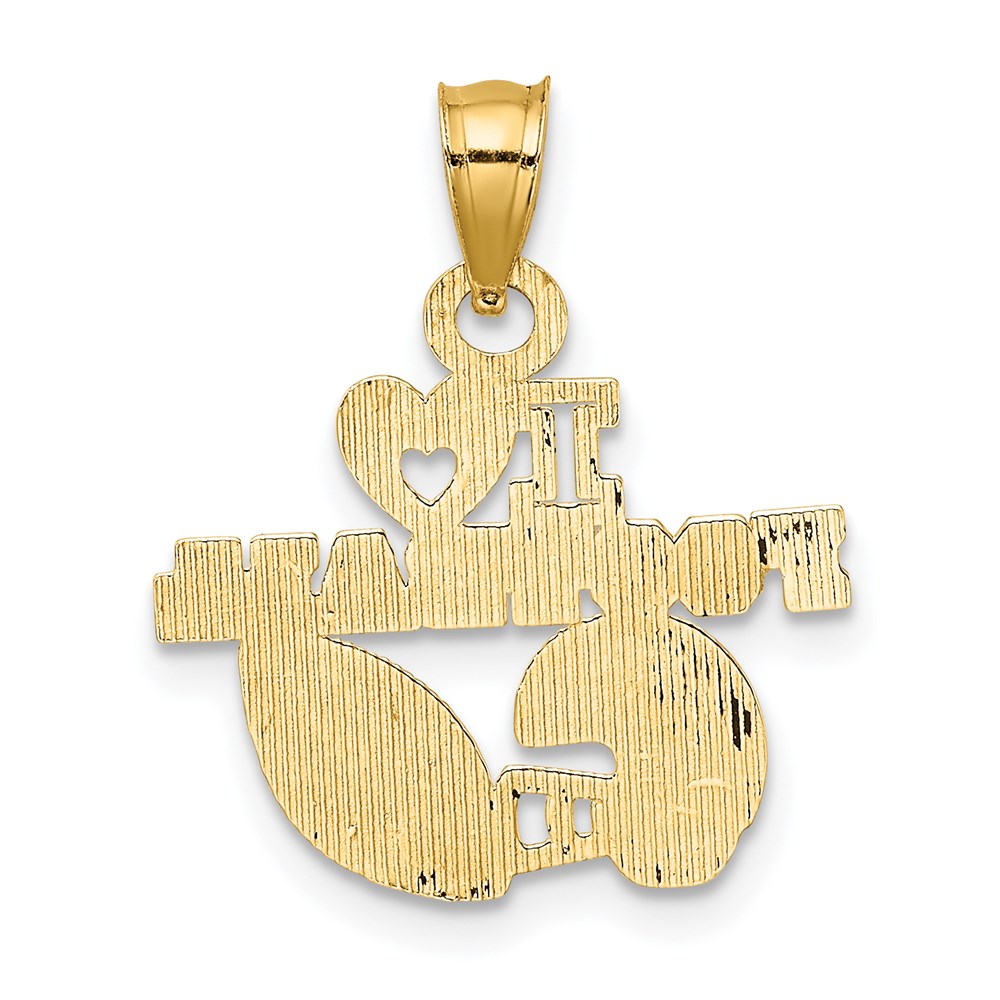 14K I HEART FOOTBALL with Helmet and Ball Charm