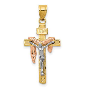 Gold INRI Cross Pendants