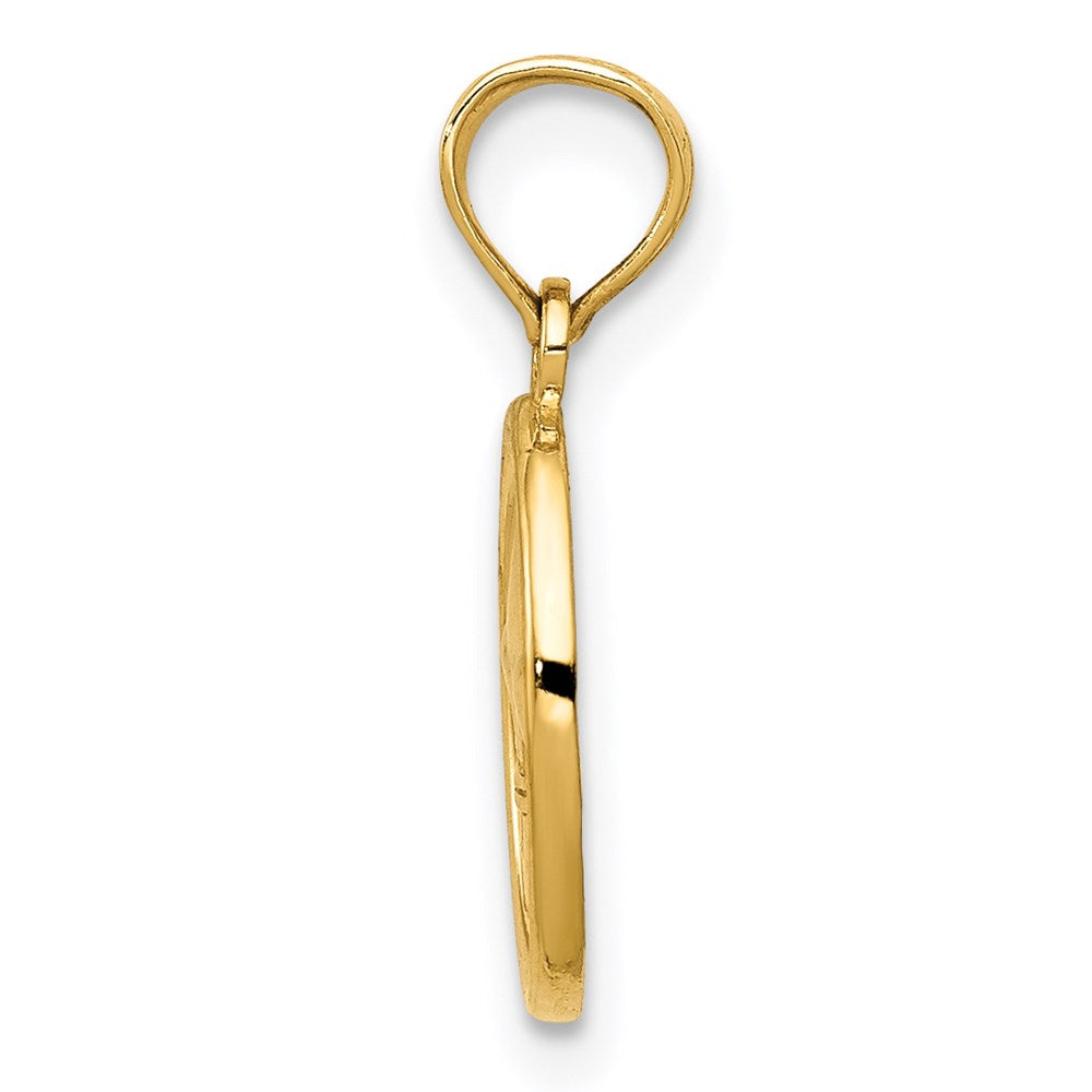 Gold Polished Flue de lis Pendants