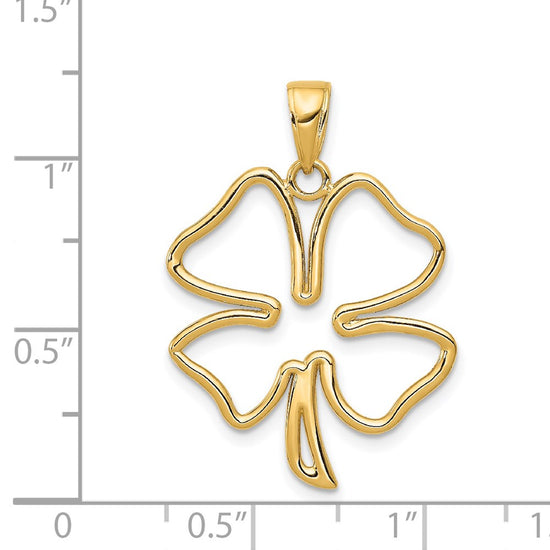Gold Polished Clover Pendants