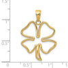 14k Polished Cut Out 4-Leaf Clover Pendant