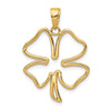 Gold Polished Clover Pendants