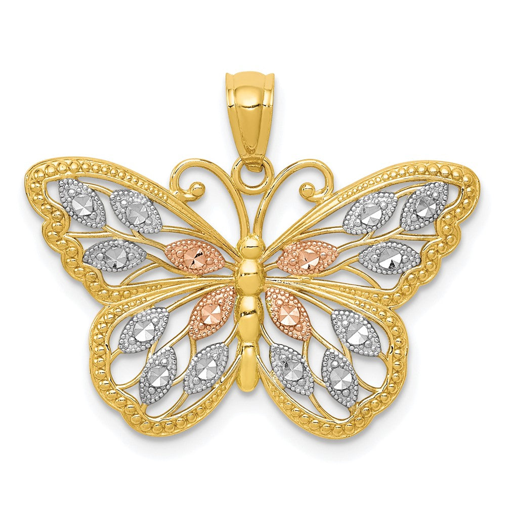 Gold Polished Butterfly Pendants