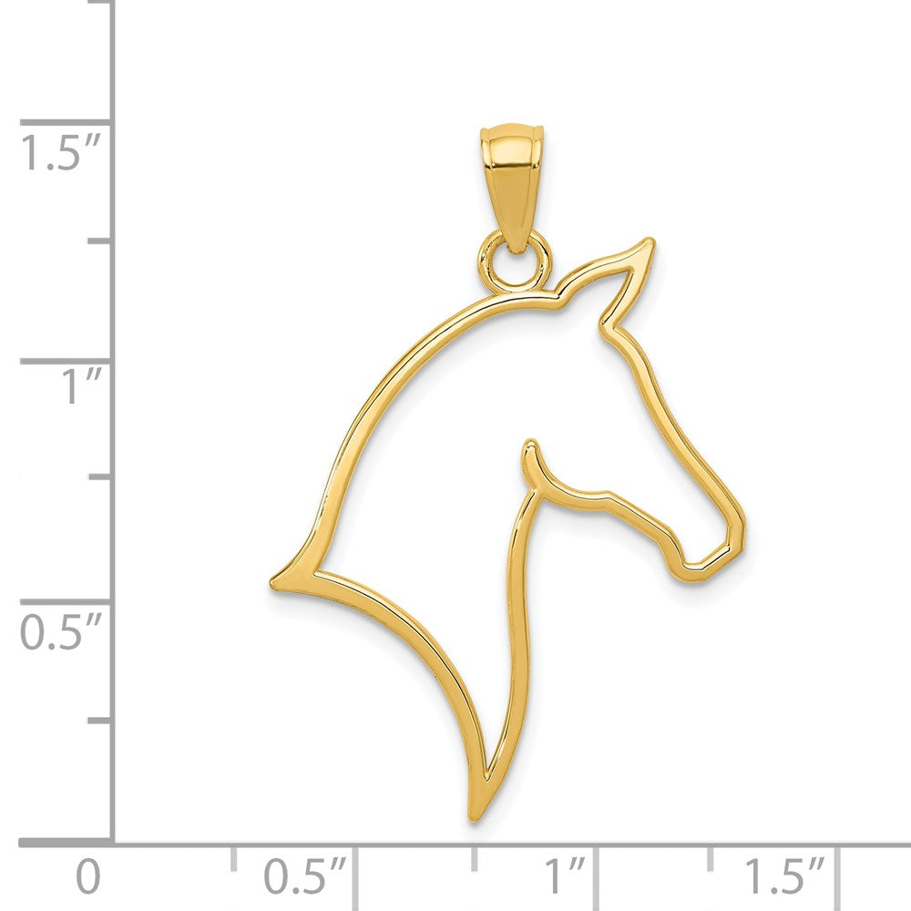 Gold Polished Horse Pendants